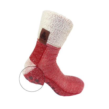 Buddha Socks, antihalksocka i ull, röd