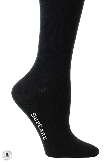 Enfärgade stödstrumpor - svart