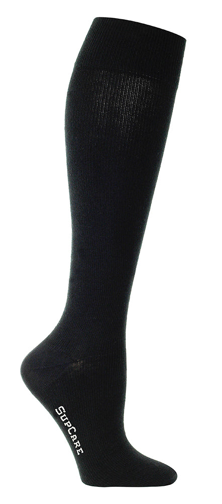 Enfärgade stödstrumpor - svart