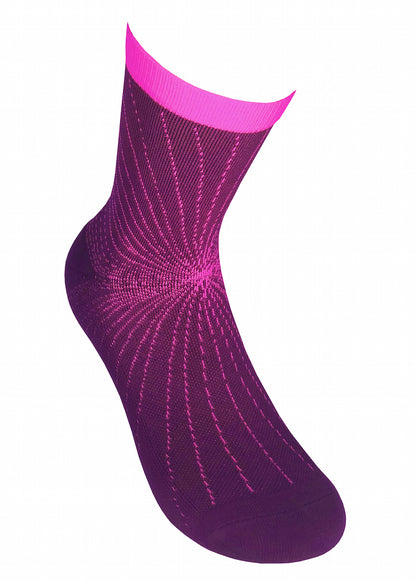 SupCare Cooling Knit korta kompressionsstrumpor, lila/rosa