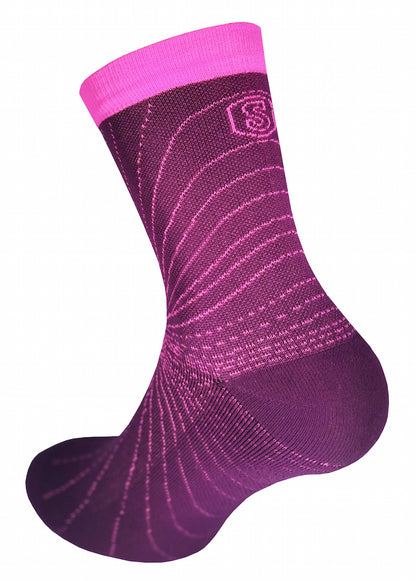 SupCare Cooling Knit korta kompressionsstrumpor, lila/rosa