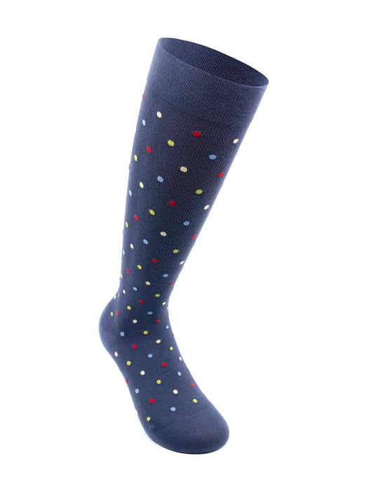 Business Dots stödstrumpor, blå