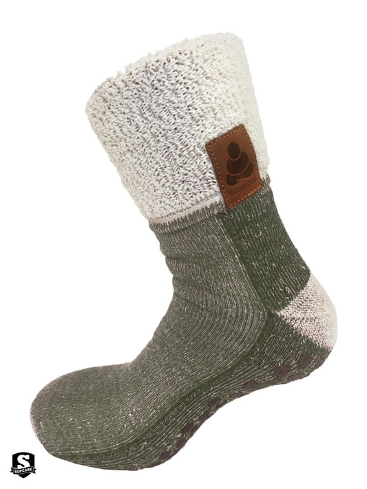 Buddha Socks, antihalksocka i ull, grön