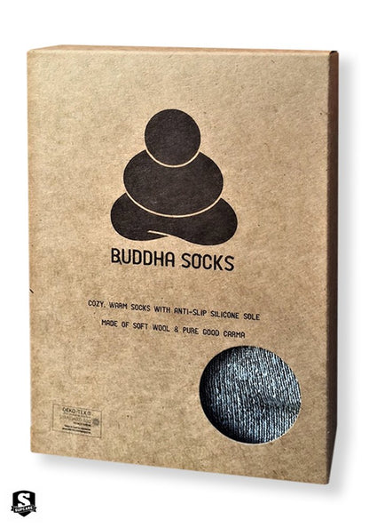 Buddha Socks, antihalksocka i ull, beige