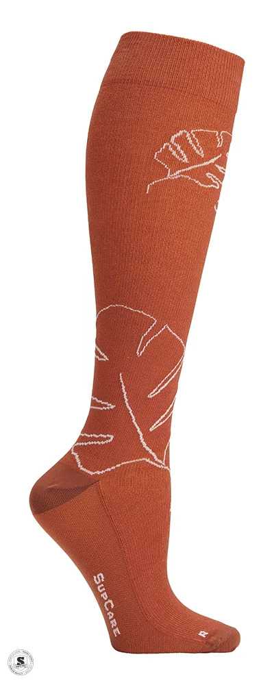 Stödstrumpor Eco Cotton, Monstera, Cognac