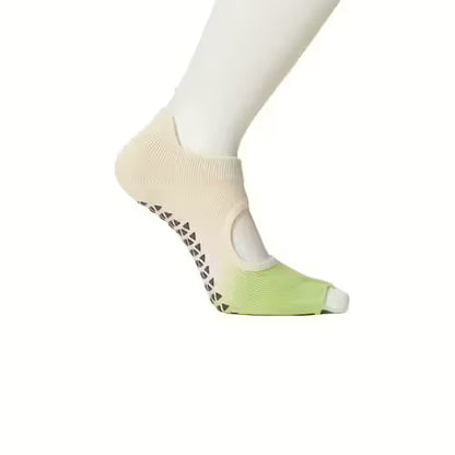 Yogastrumpor Anti-slip med Öppen Tå