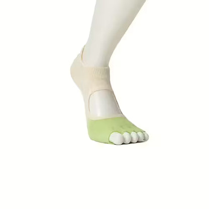 Yogastrumpor Anti-slip med Öppen Tå