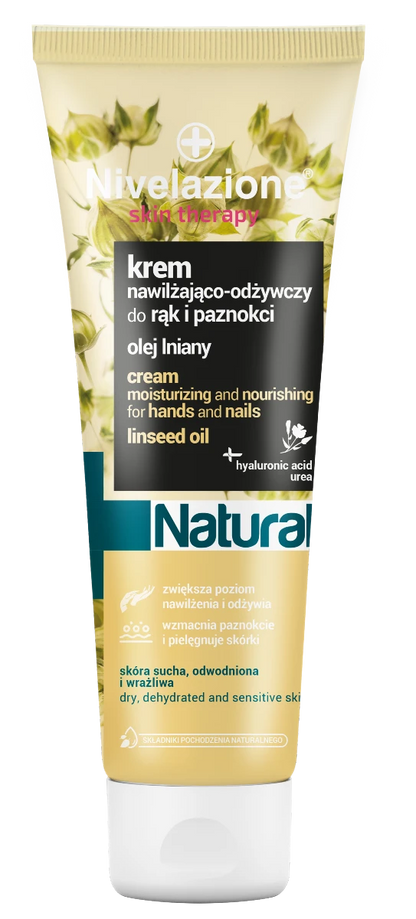 Hand- och Nagelkräm för uttorkad och känslig hud med linfröolja
