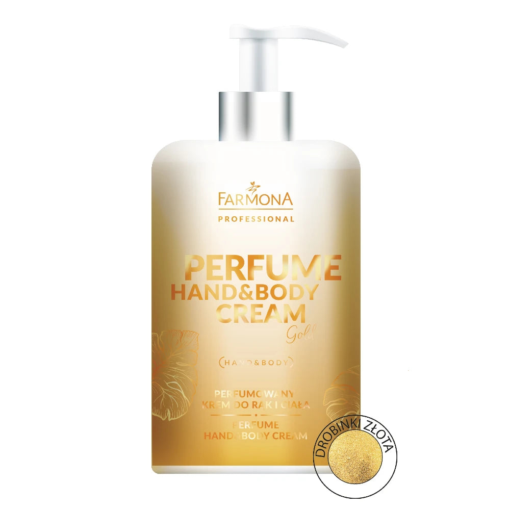 Hand och kroppskräm för torr hud GOLD med guldpartiklar