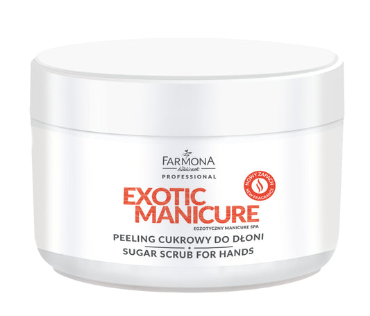 Sockerskrubb för händer med en härlig doft av kokos. 