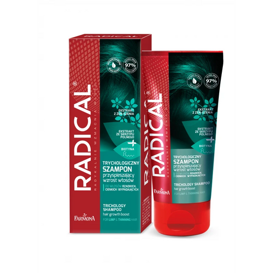 Trikologiskt schampo för tunt hår, försvagat hår och långsamt växande hår