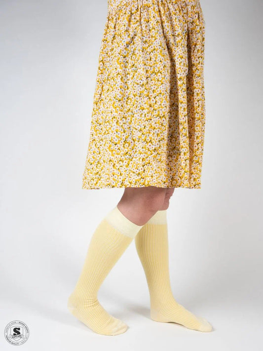 Stödstrumpor bred modell i härliga pastellfärger 5-pack