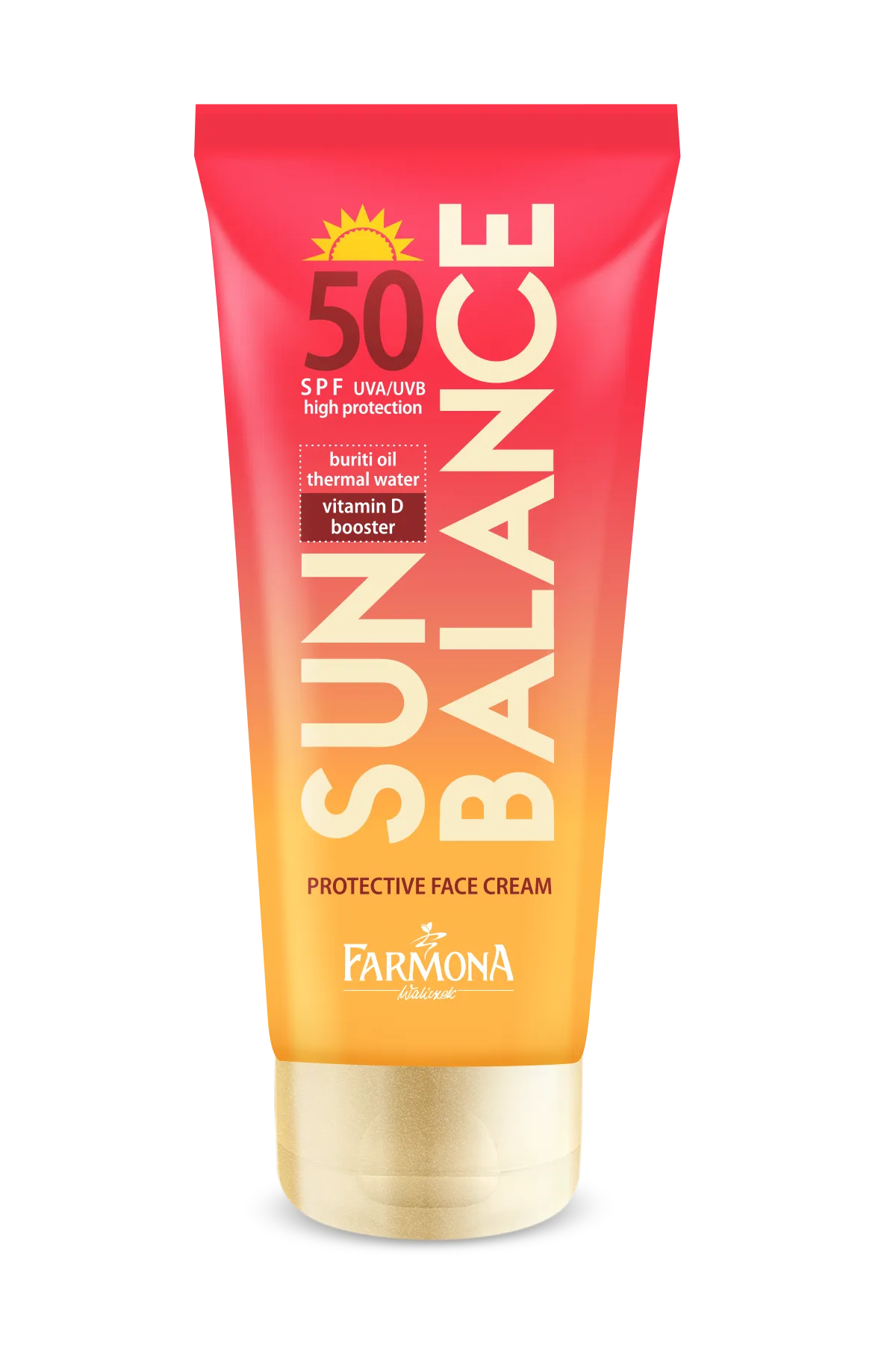 Skyddande ansiktskräm SPF 50 för ljus och känslig hud (UVA och UVB filter)