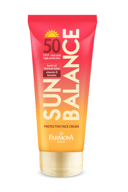 Skyddande ansiktskräm SPF 50 för ljus och känslig hud (UVA och UVB filter)