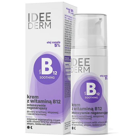 Ansiktskräm för atopisk hud och psoriasis med B12 som lugnar känslig hud