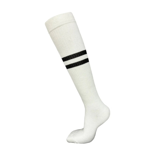 Stödstrumpor bomull med två ränder 15-20 mmHg - 4- pack
