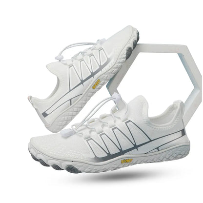 Barfotaskor Sport Active med bred tåbox - vit