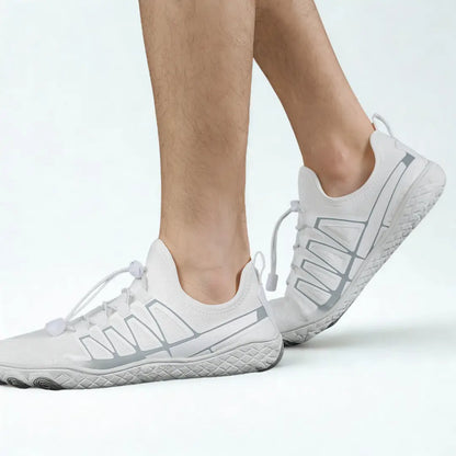 Barfotaskor Sport Active med bred tåbox - vit