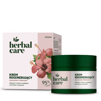 Regenererande kräm för fet och kombinerad hud med niacinamid och hibiskus