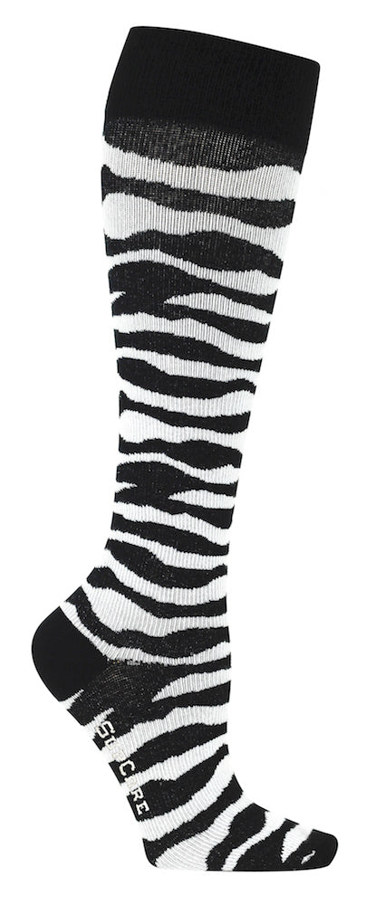 Stödstrumpor med zebraränder