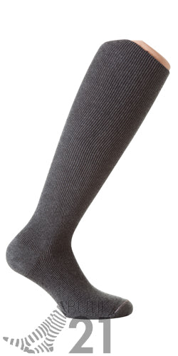 Stödstrumpor ribbstickade i bomull, 18-20 mmHg