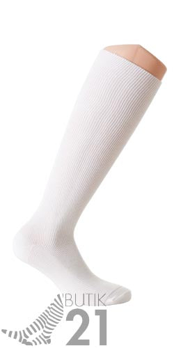Stödstrumpor ribbstickade i bomull, 18-20 mmHg