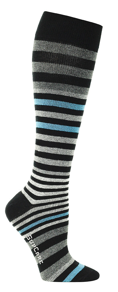 Stödstrumpor med sköna ränder