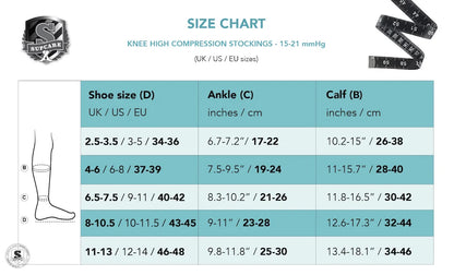 Mörkgrå stödstrumpor med diskreta ränder, bambu