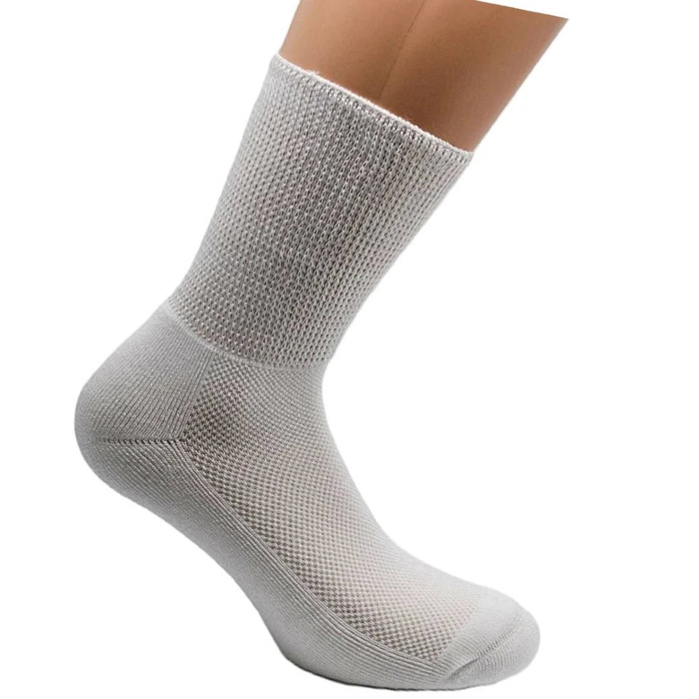 Strumpor för diabetiker i bambu vita