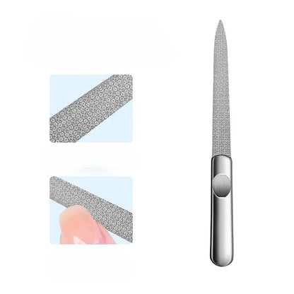 Dubbelsidig nagelfil i rostfritt stål