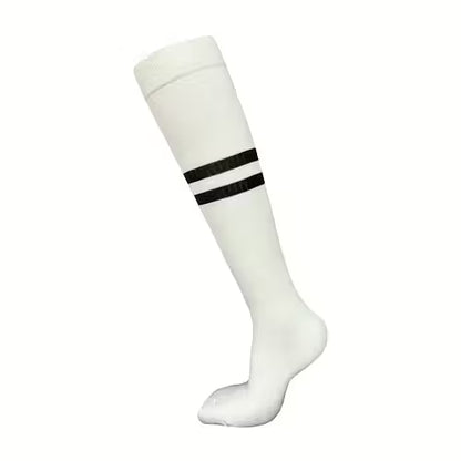 Stödstrumpor bomull med två ränder 15–20 mmHg