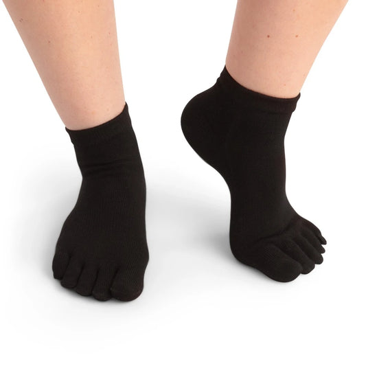 Tåstrumpor i bambu svarta
