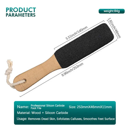 Fotfil mot förhårdnader - med träskaft