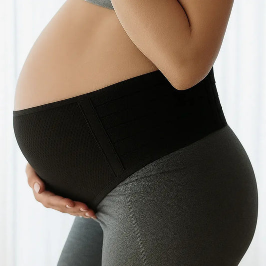 Gravidbälte med stöd för mage och rygg