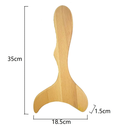 Massage- och Gua Sha-skrapa i trä