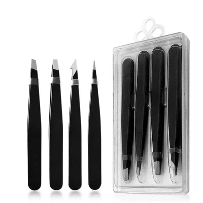 Pincetter för ögonbryn och pormaskar - set