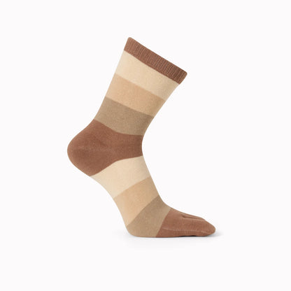 Tåstrumpor i bomull - randig