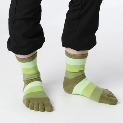 Tåstrumpor i bomull - randig