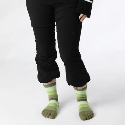 Tåstrumpor i bomull - randig