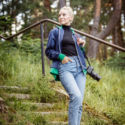 Långärmad polotröja i Merinoull och Dryarn (Dam)